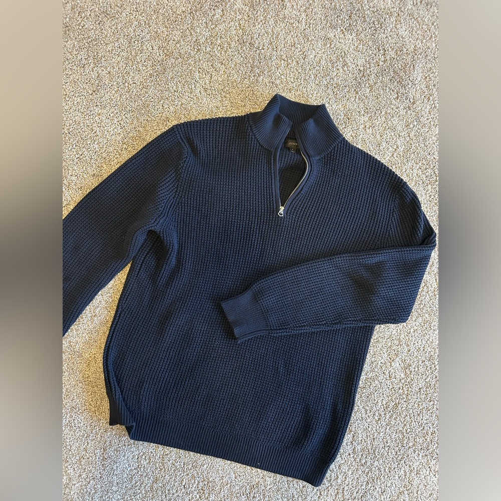 L J Crew Quarter Zip Knit Sweater